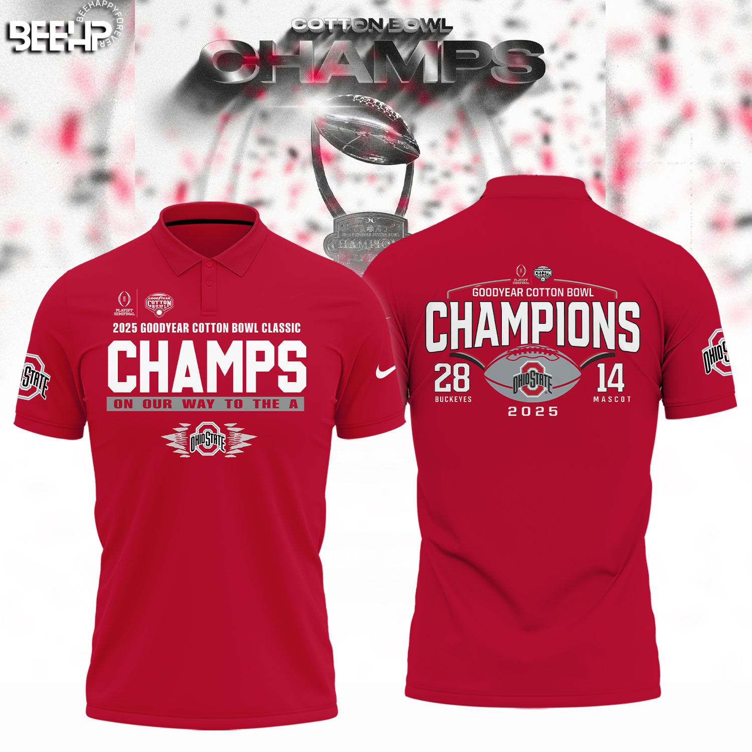 Ohio State Buckeyes College Football Playoff 2025 Cotton Bowl Champions Shirt - Famjoys Ohio State Buckeyes College Football Playoff 2025 Cotton Bowl Champions Shirt - Famjoys