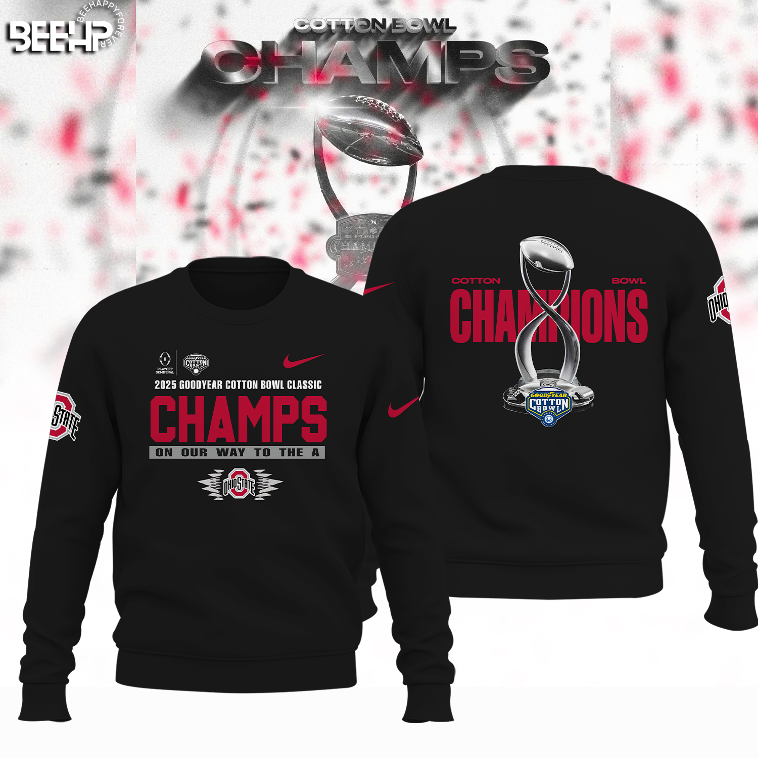 Ohio State Buckeyes College Football Playoff 2025 Cotton Bowl Champions Shirt - Famjoys Ohio State Buckeyes College Football Playoff 2025 Cotton Bowl Champions Shirt - Famjoys