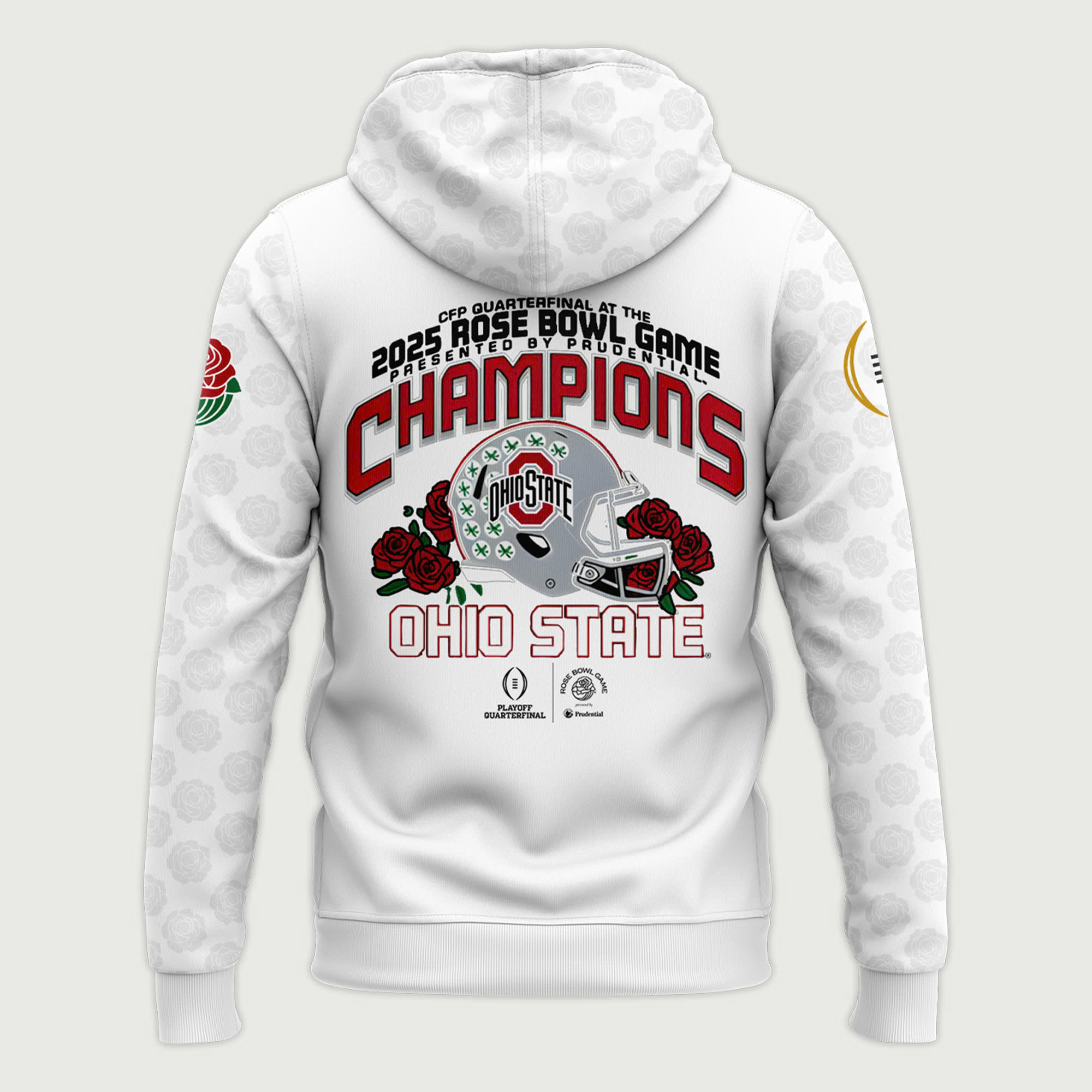 Ohio State Buckeyes College Football Playoff 2025 Rose Bowl Champions Hoodie - Famjoys Ohio State Buckeyes College Football Playoff 2025 Rose Bowl Champions Hoodie - Famjoys