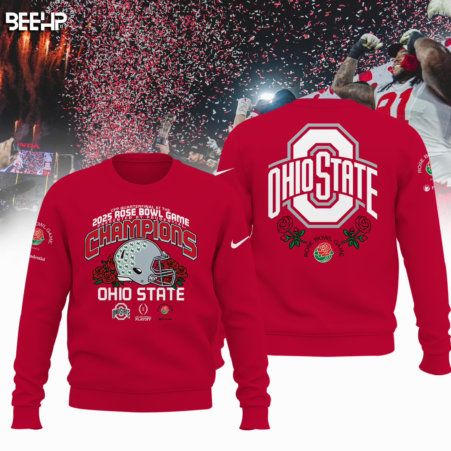 Ohio State Buckeyes College Football Playoff 2025 Rose Bowl Champions Shirt - Famjoys Ohio State Buckeyes College Football Playoff 2025 Rose Bowl Champions Shirt - Famjoys