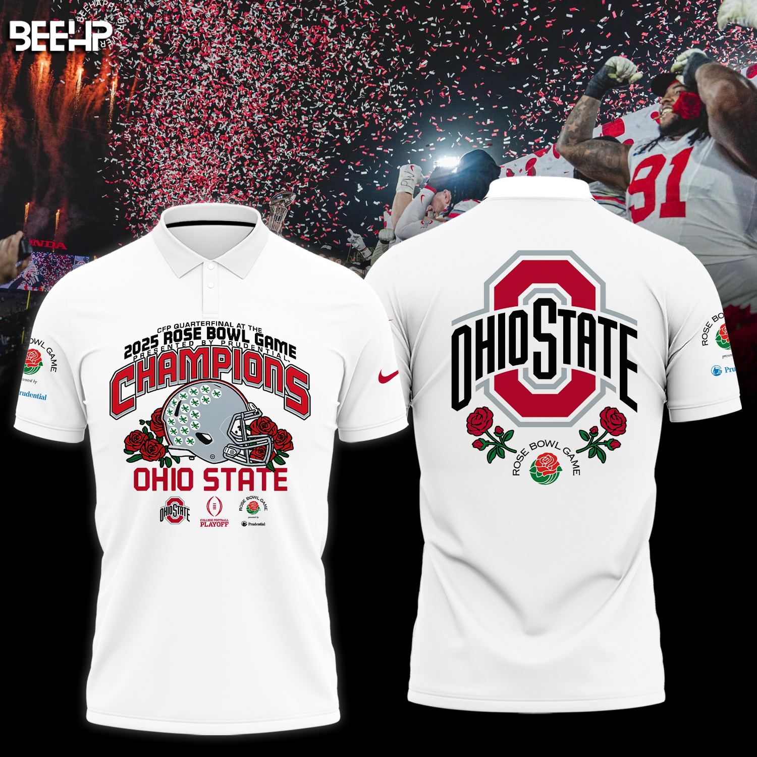 Ohio State Buckeyes College Football Playoff 2025 Rose Bowl Champions Shirt - Famjoys Ohio State Buckeyes College Football Playoff 2025 Rose Bowl Champions Shirt - Famjoys