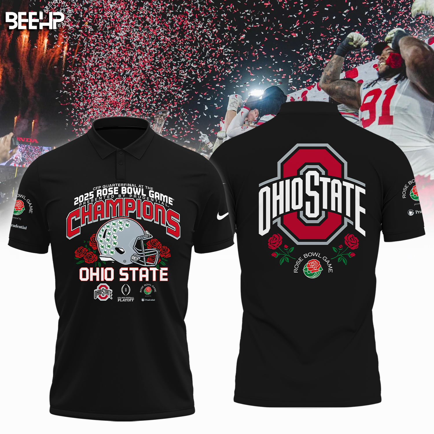 Ohio State Buckeyes College Football Playoff 2025 Rose Bowl Champions Shirt - Famjoys Ohio State Buckeyes College Football Playoff 2025 Rose Bowl Champions Shirt - Famjoys