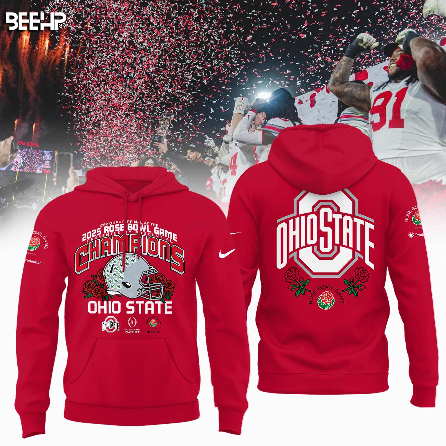 Ohio State Buckeyes College Football Playoff 2025 Rose Bowl Champions Shirt - Famjoys Ohio State Buckeyes College Football Playoff 2025 Rose Bowl Champions Shirt - Famjoys
