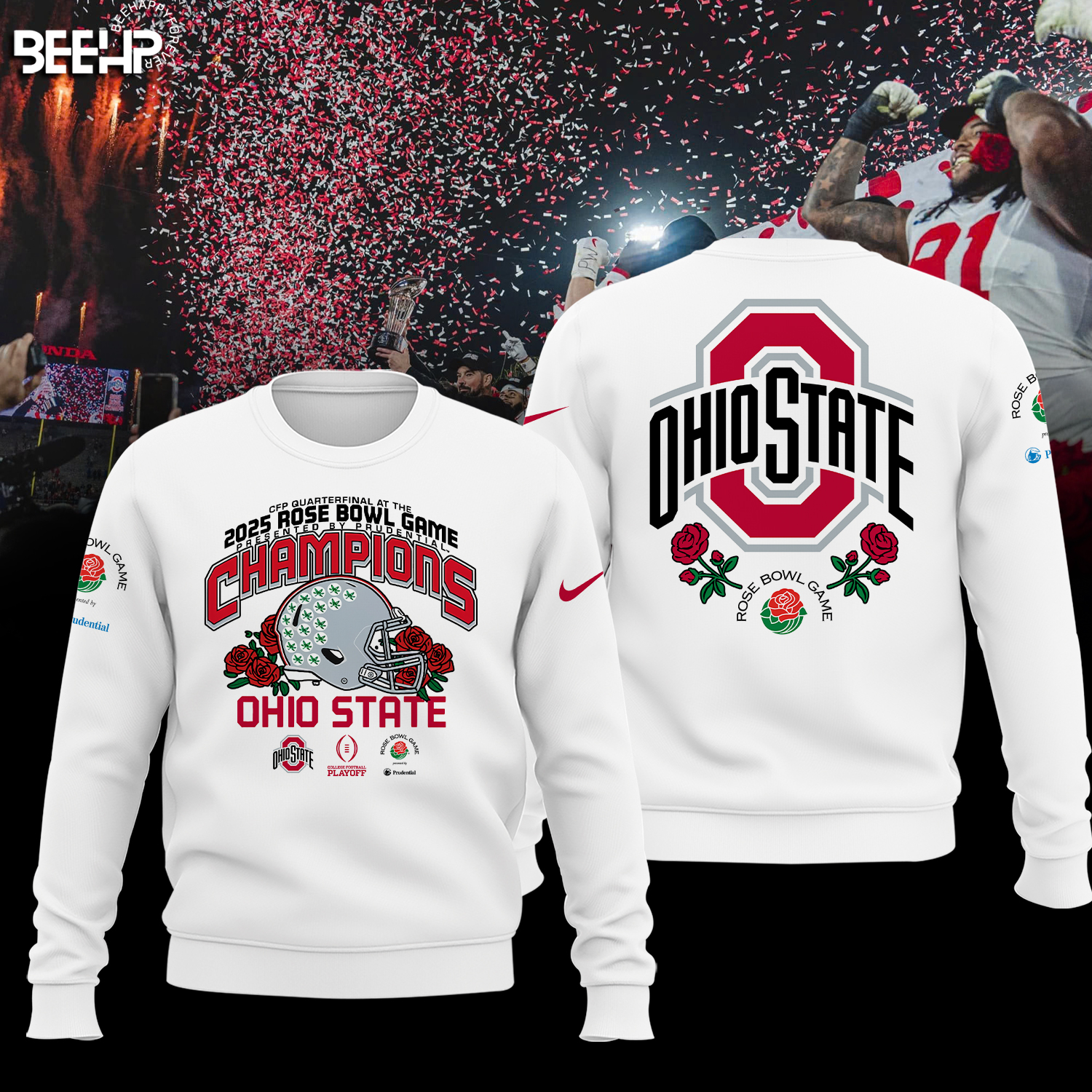 Ohio State Buckeyes College Football Playoff 2025 Rose Bowl Champions Shirt - Famjoys Ohio State Buckeyes College Football Playoff 2025 Rose Bowl Champions Shirt - Famjoys