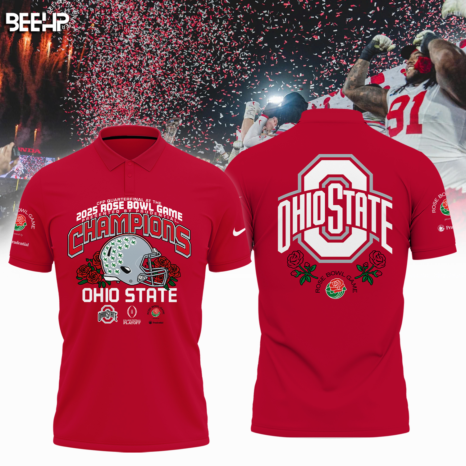 Ohio State Buckeyes College Football Playoff 2025 Rose Bowl Champions Shirt - Famjoys Ohio State Buckeyes College Football Playoff 2025 Rose Bowl Champions Shirt - Famjoys