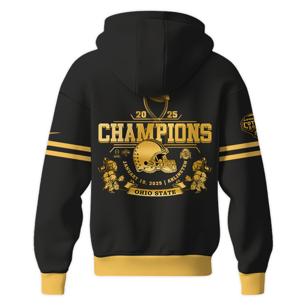 Ohio State Buckeyes Cotton Bowl Champions Hoodie 2025 - Famjoys Ohio State Buckeyes Cotton Bowl Champions Hoodie 2025 - Famjoys