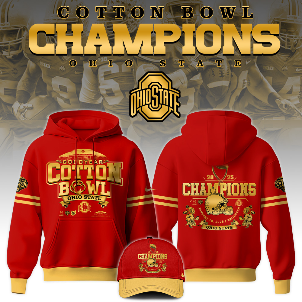Ohio State Buckeyes   Cotton Bowl Champions   Hoodie 2025 v2