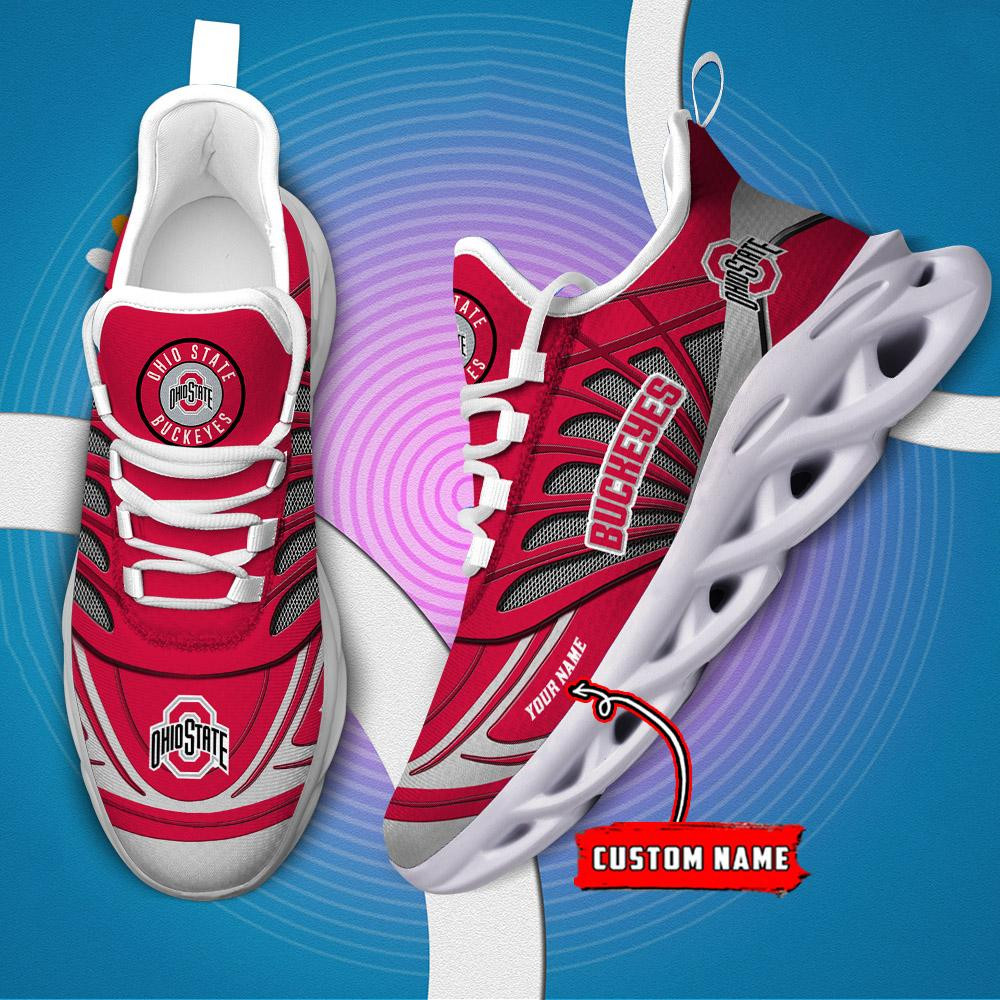 Ohio State Buckeyes Custom Name Max Soul Shoes - Famjoys Ohio State Buckeyes Custom Name Max Soul Shoes - Famjoys