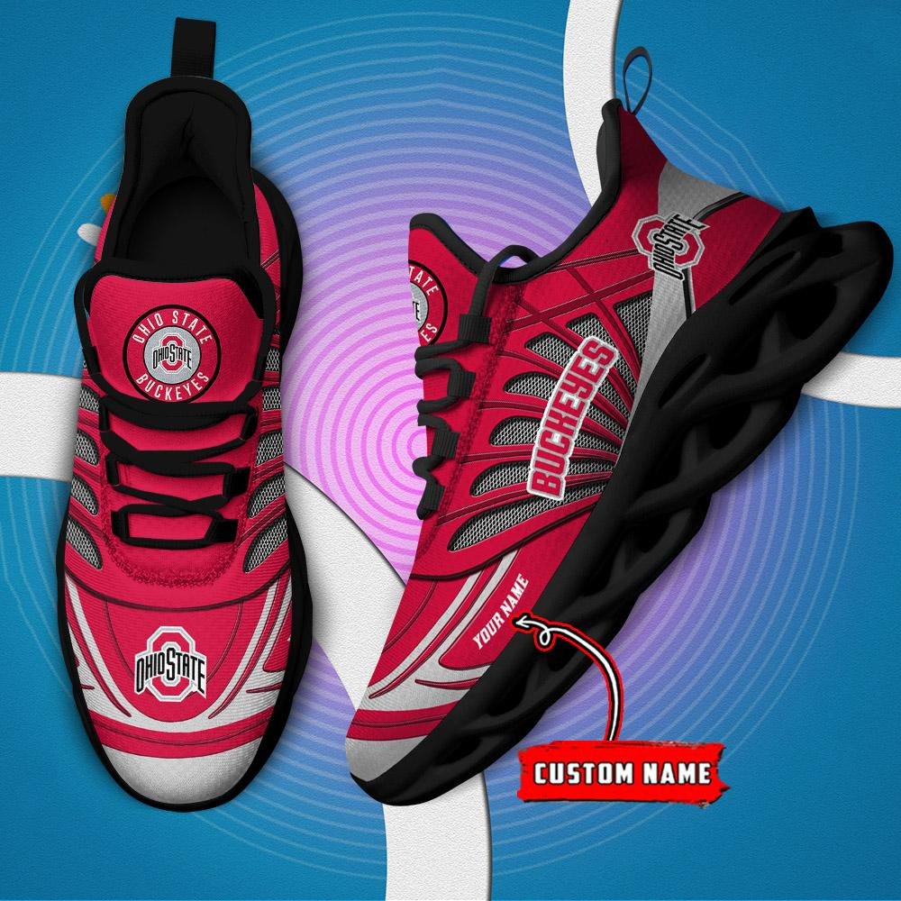 Ohio State Buckeyes Custom Name Max Soul Shoes - Famjoys Ohio State Buckeyes Custom Name Max Soul Shoes - Famjoys