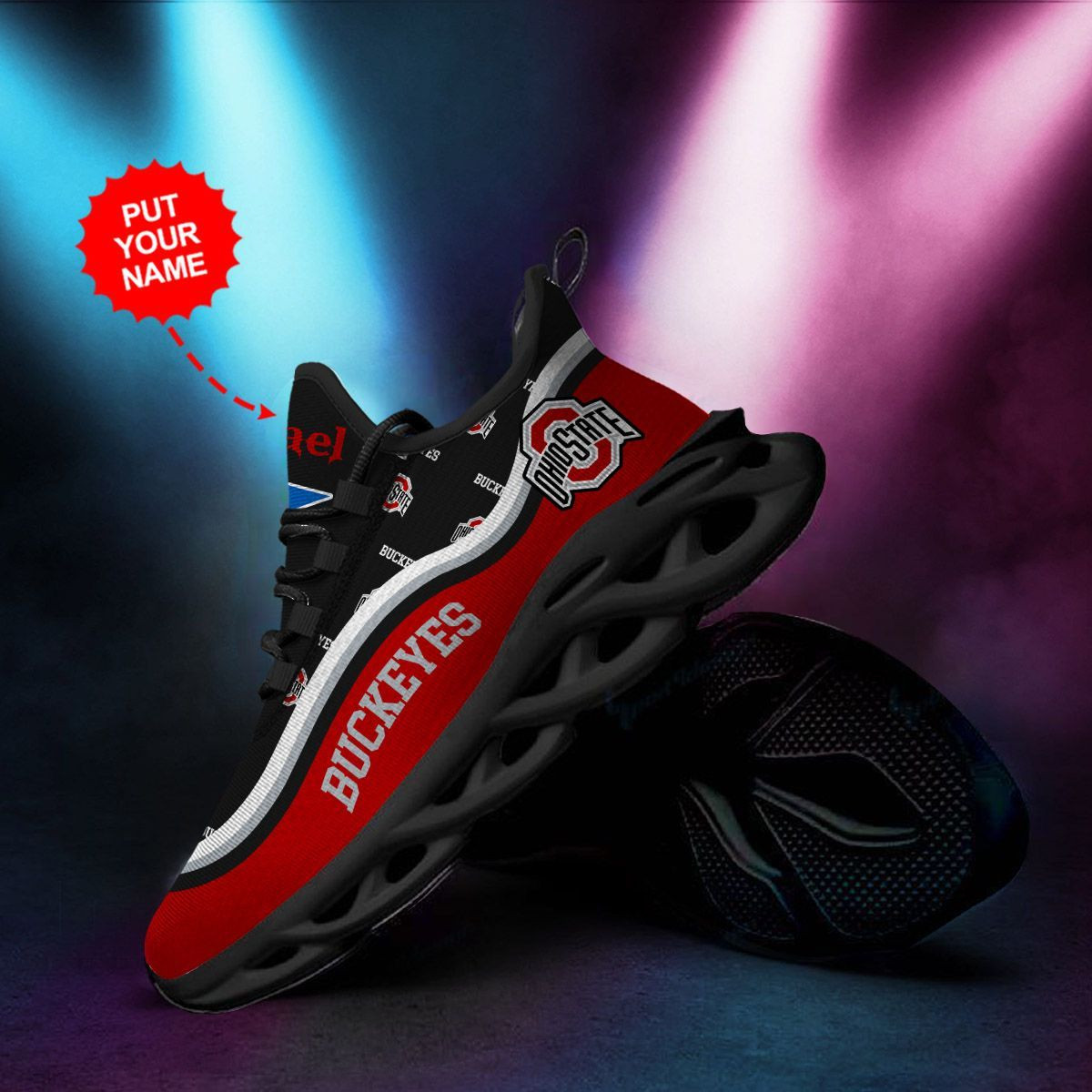 Ohio State Buckeyes Custom Personalized Max Soul Sneakers Shoes - Famjoys Ohio State Buckeyes Custom Personalized Max Soul Sneakers Shoes - Famjoys