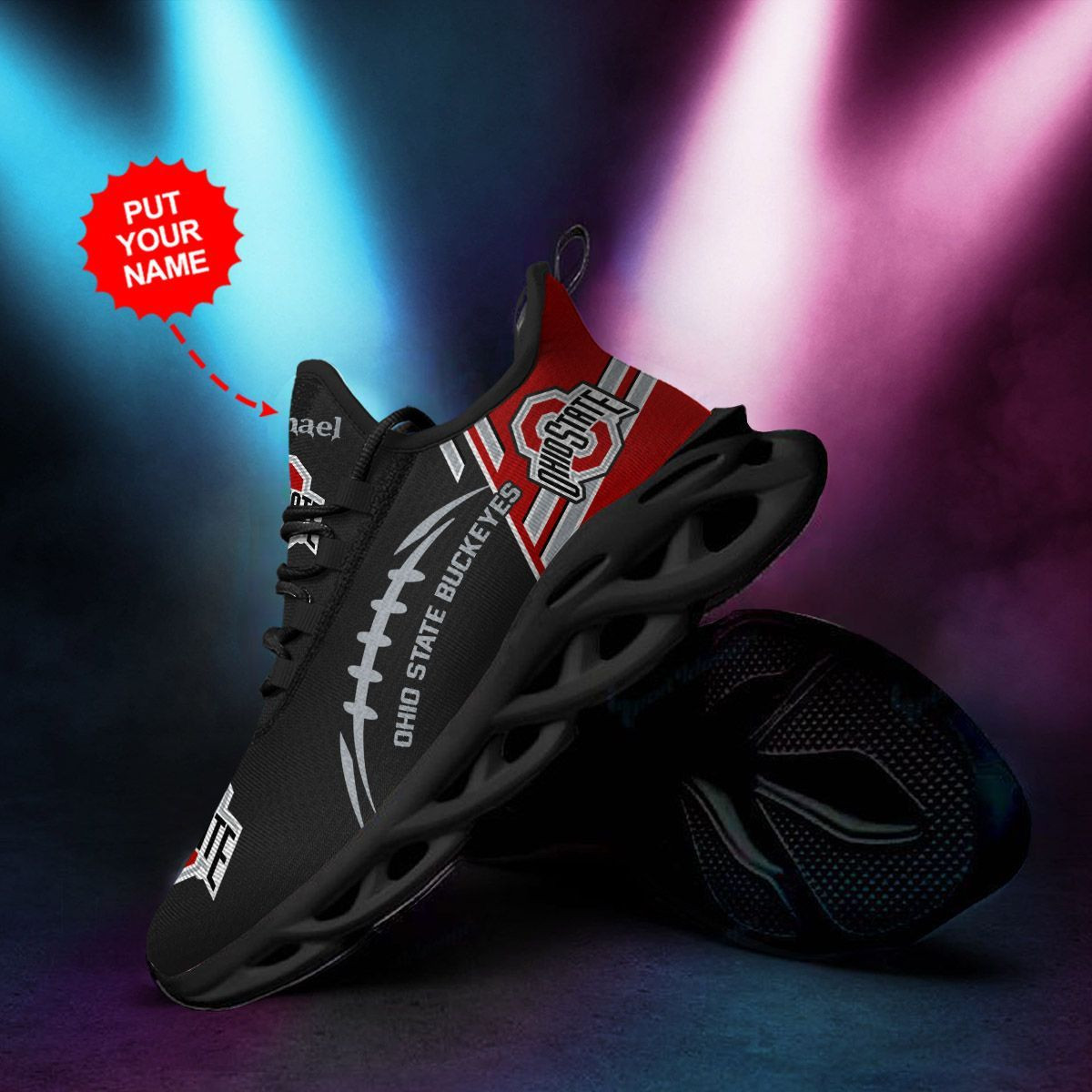 Ohio State Buckeyes Custom Personalized Max Soul Sneakers Shoes - Famjoys Ohio State Buckeyes Custom Personalized Max Soul Sneakers Shoes - Famjoys