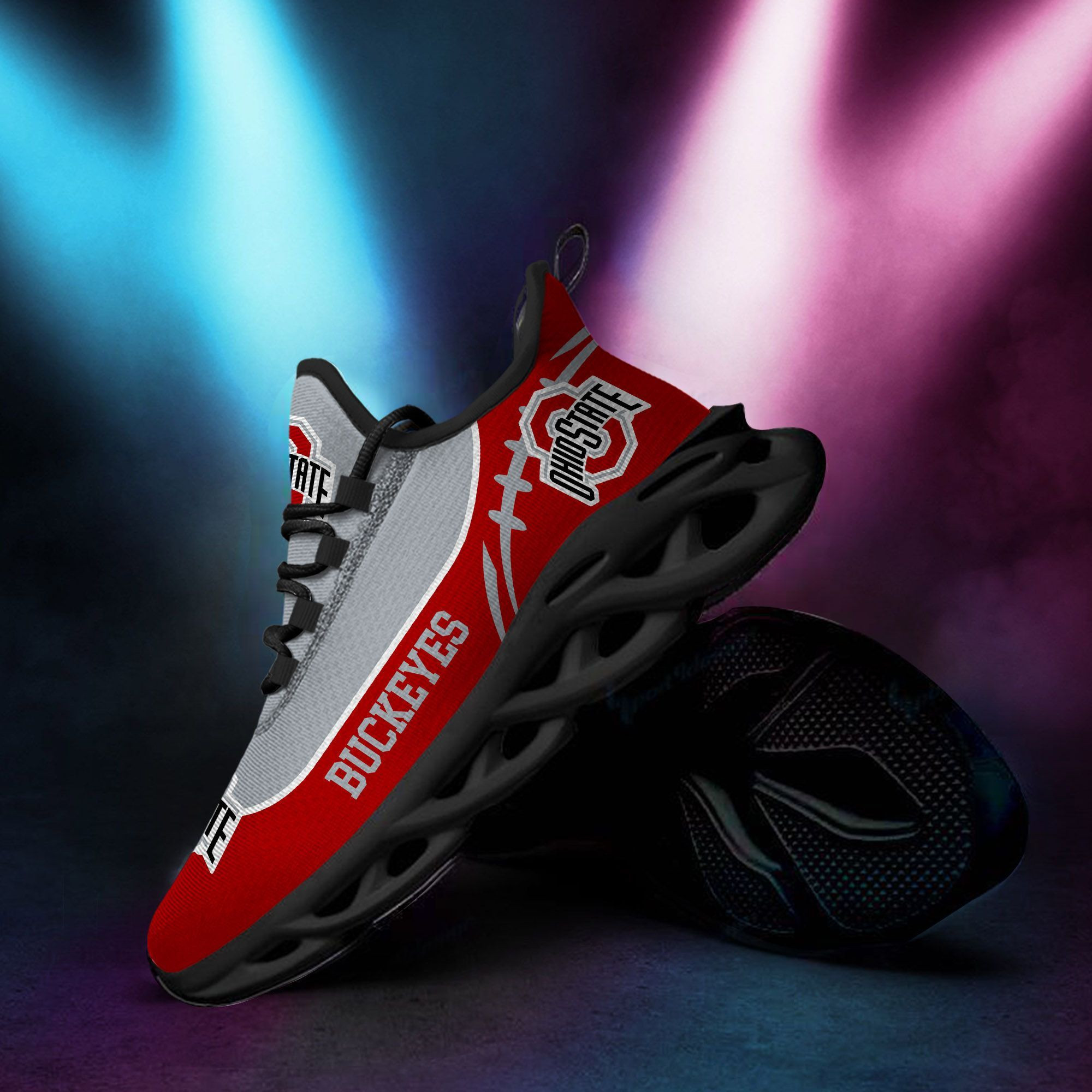 Ohio State Buckeyes Custom Personalized Max Soul Sneakers Shoes - Famjoys Ohio State Buckeyes Custom Personalized Max Soul Sneakers Shoes - Famjoys
