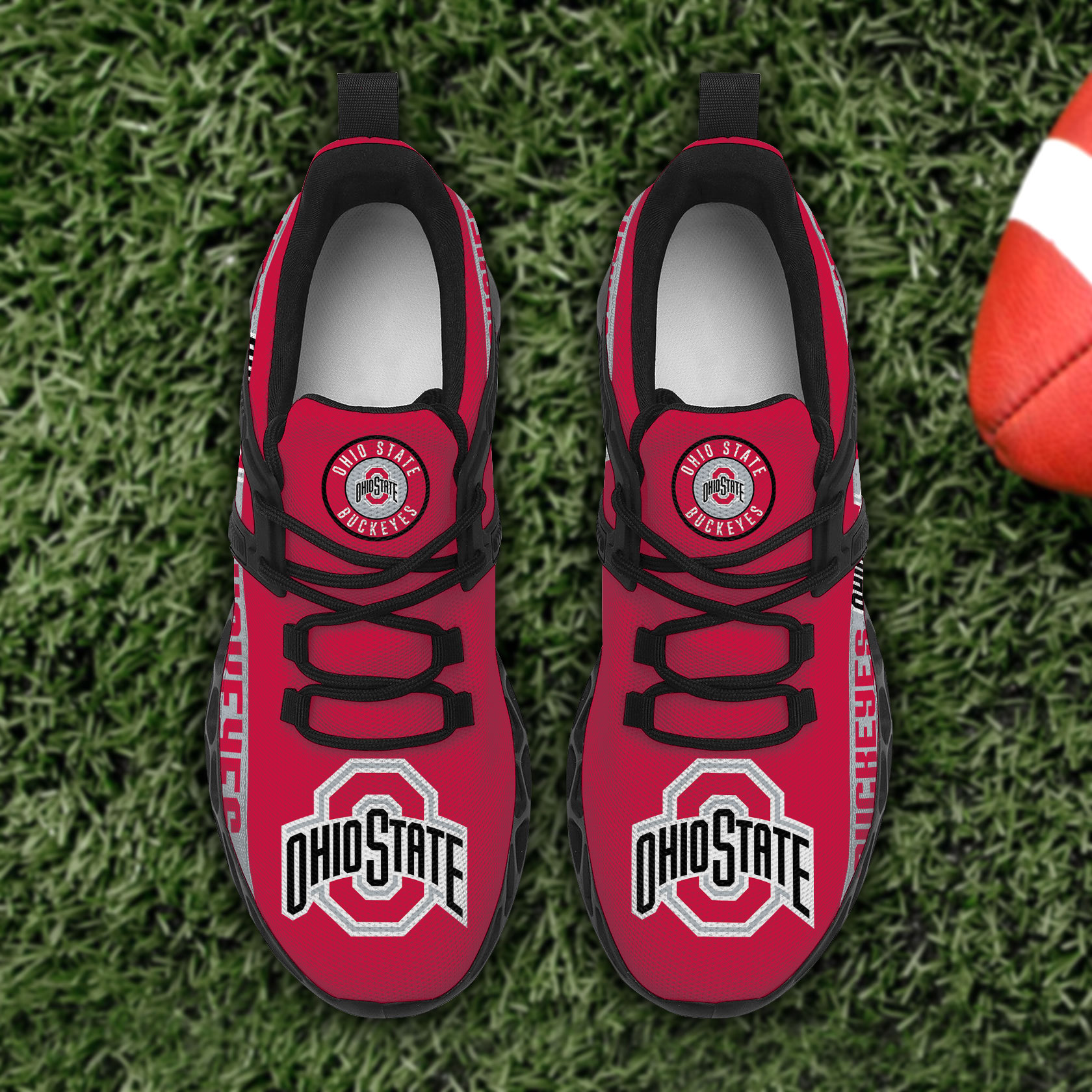 Ohio State Buckeyes Football Team Sport Sneakers - Famjoys Ohio State Buckeyes Football Team Sport Sneakers - Famjoys