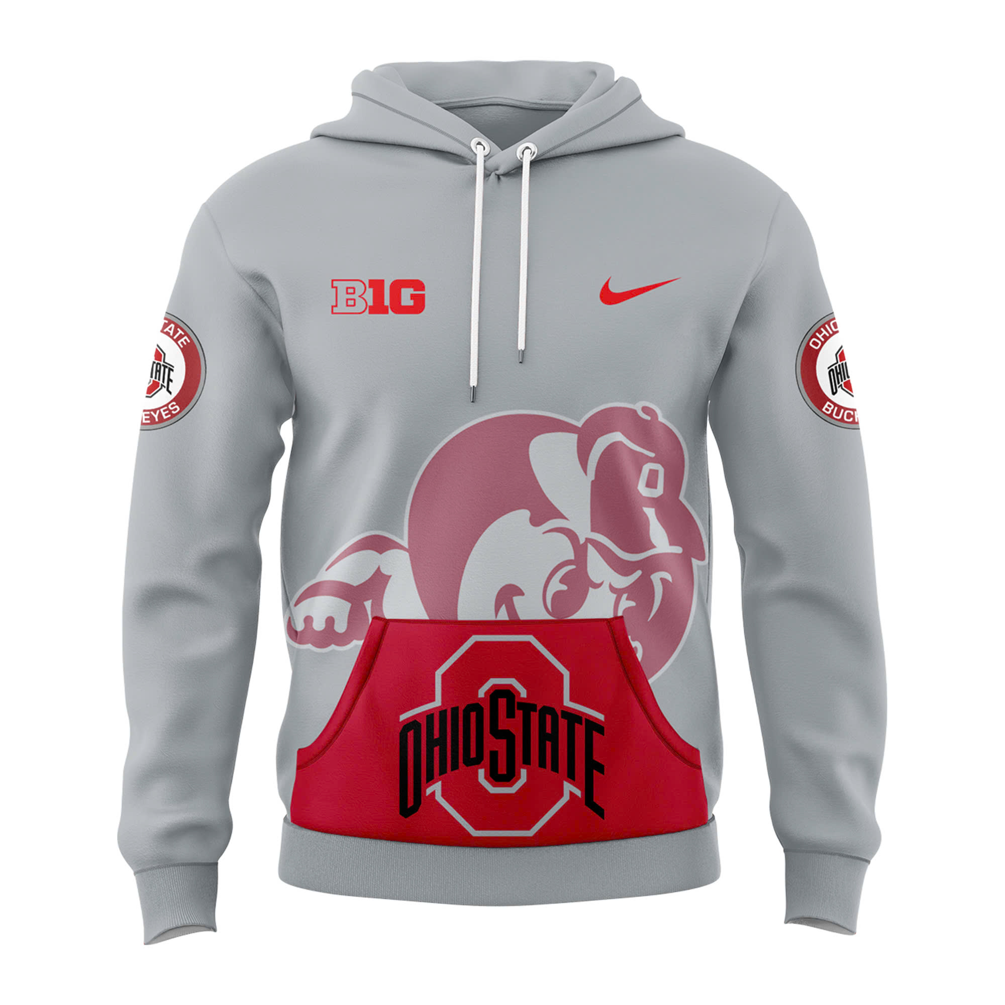 Ohio State Buckeyes Gray Game Hoodie - Famjoys Ohio State Buckeyes Gray Game Hoodie - Famjoys