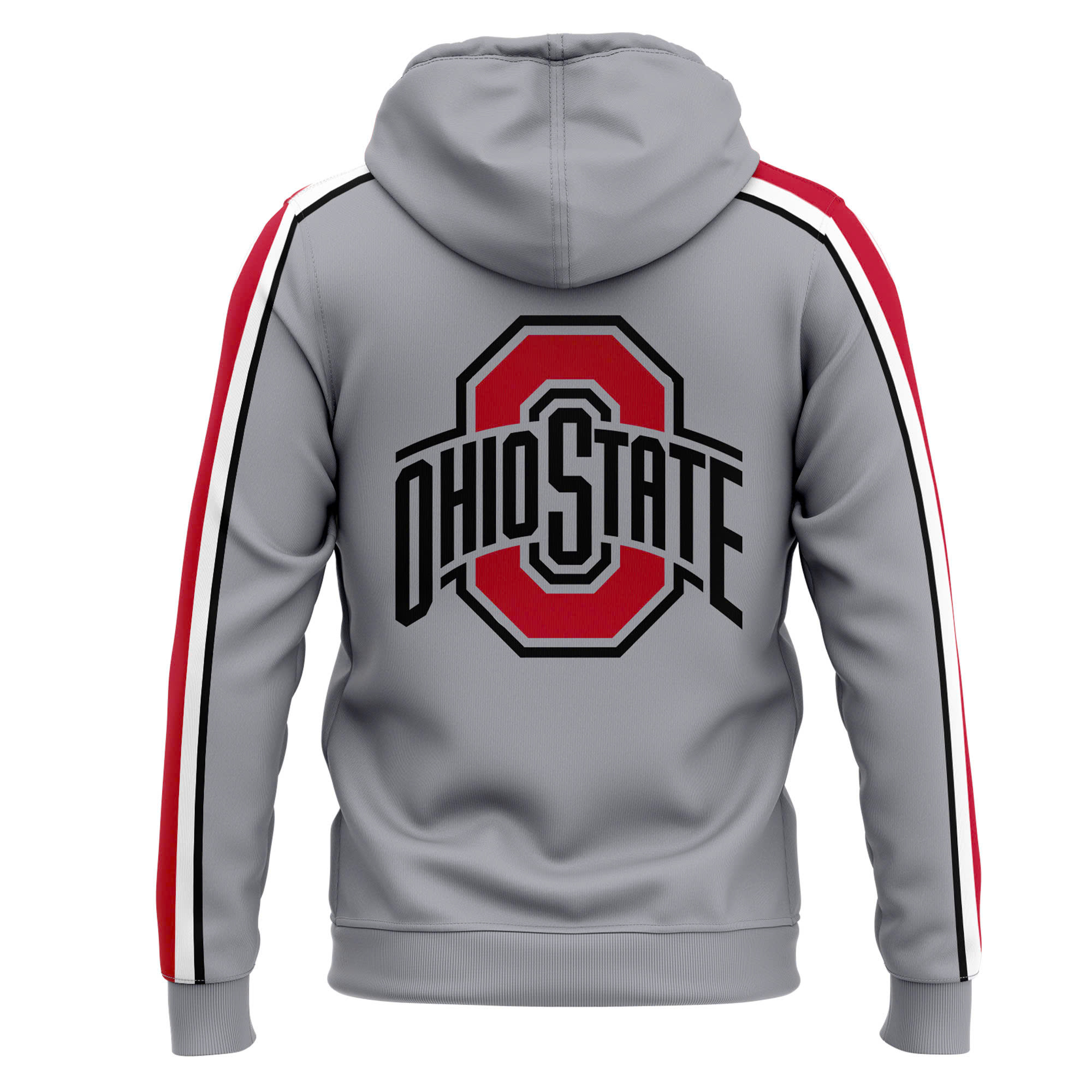 Ohio State Buckeyes Gray Game Zip Hoodie - Famjoys Ohio State Buckeyes Gray Game Zip Hoodie - Famjoys
