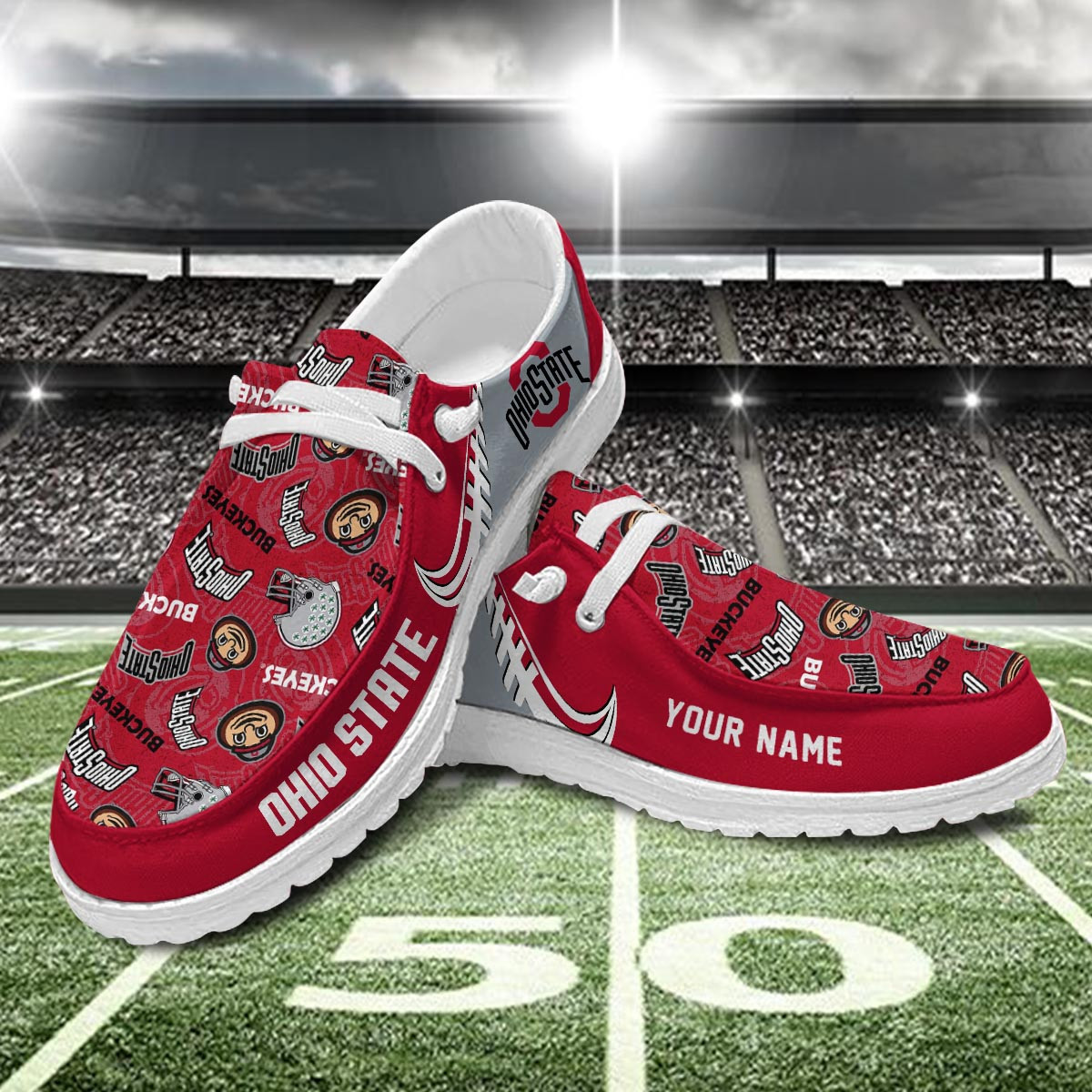 Ohio State Buckeyes Hey Dude Shoes – Moccasin Slipper - Famjoys Ohio State Buckeyes Hey Dude Shoes – Moccasin Slipper - Famjoys