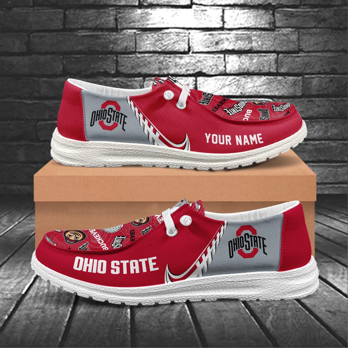 Ohio State Buckeyes Hey Dude Shoes – Moccasin Slipper - Famjoys Ohio State Buckeyes Hey Dude Shoes – Moccasin Slipper - Famjoys