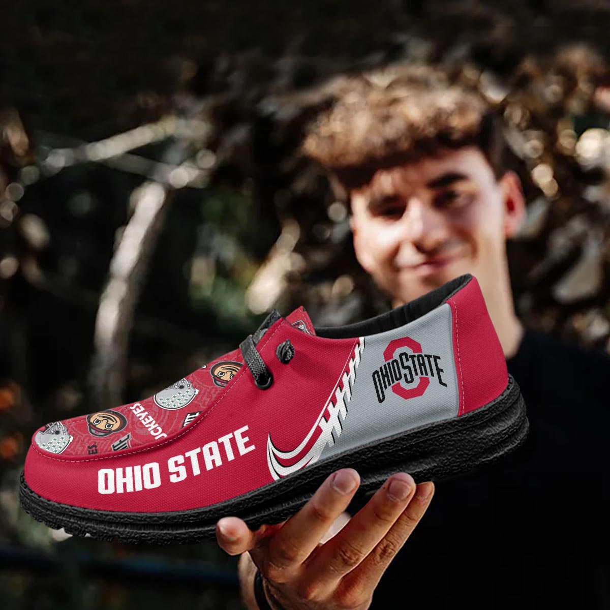Ohio State Buckeyes Hey Dude Shoes – Moccasin Slipper - Famjoys Ohio State Buckeyes Hey Dude Shoes – Moccasin Slipper - Famjoys