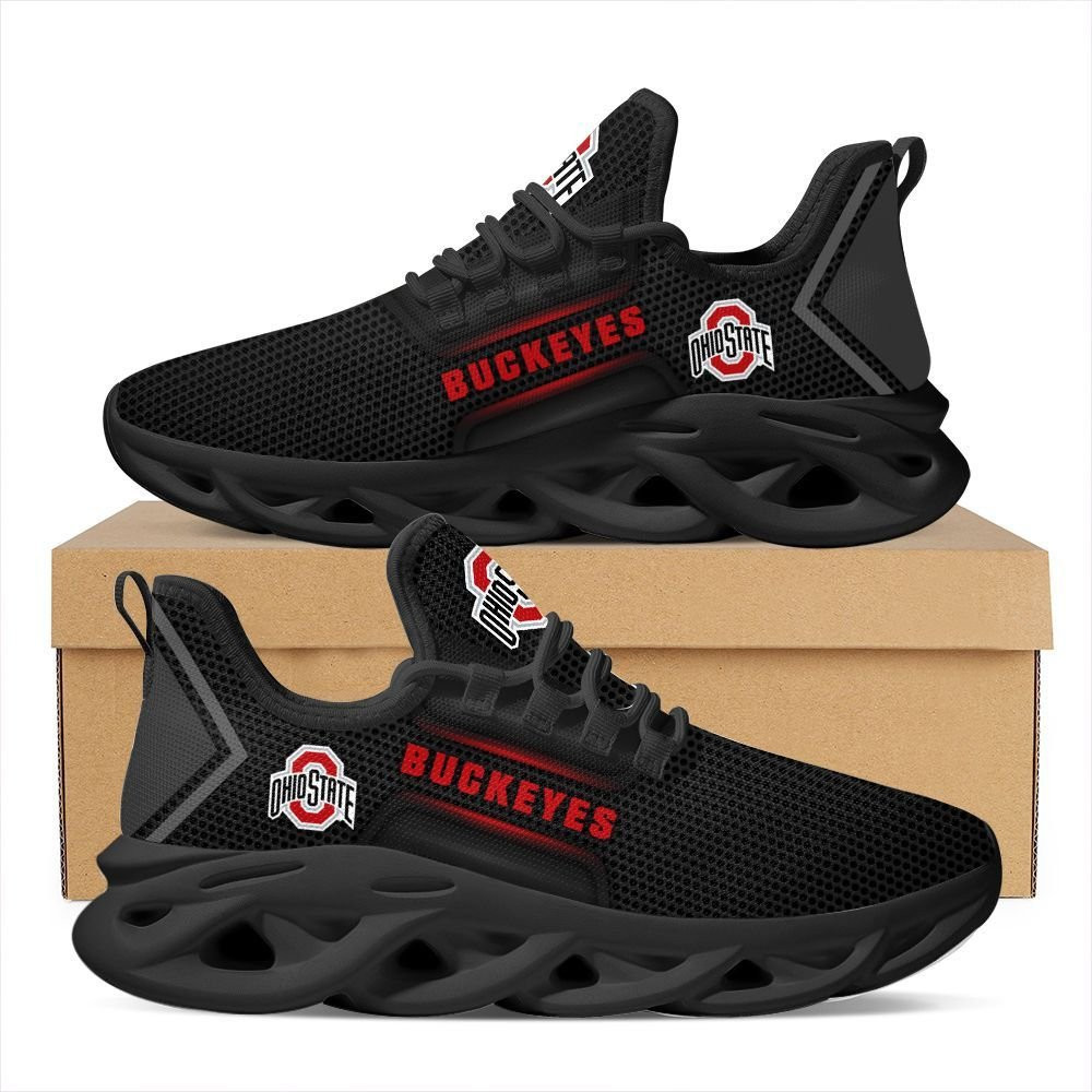 Ohio State Buckeyes Max Soul Sneakers Shoes - Famjoys Ohio State Buckeyes Max Soul Sneakers Shoes - Famjoys