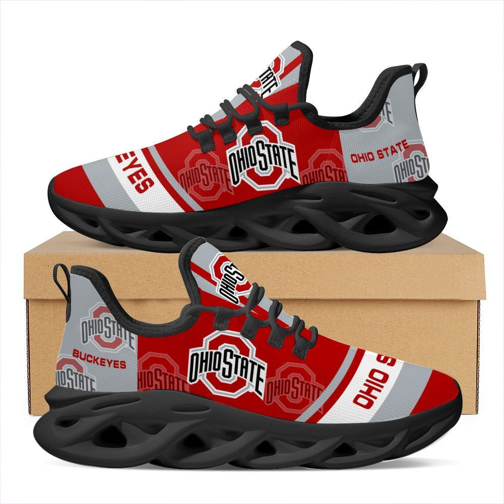 Ohio State Buckeyes Max Soul Sneakers Shoes - Famjoys Ohio State Buckeyes Max Soul Sneakers Shoes - Famjoys