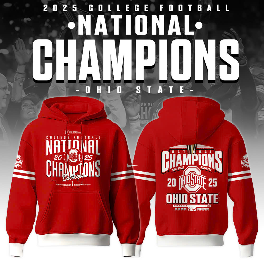 Ohio State Buckeyes   National Champions 2025   Hoodie College Football