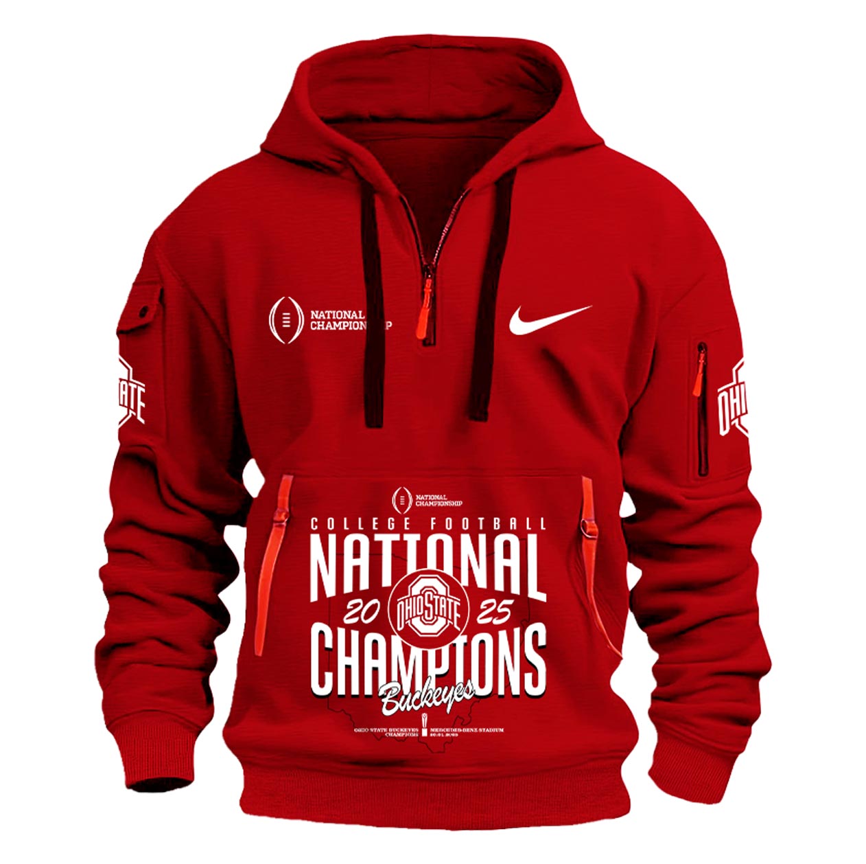 Ohio State Buckeyes National Champions 2025 New Hoodie College Football - Famjoys Ohio State Buckeyes National Champions 2025 New Hoodie College Football - Famjoys