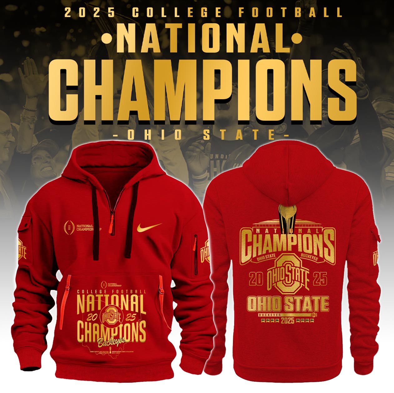 Ohio State Buckeyes   National Champions 2025   New Hoodie College Football v2