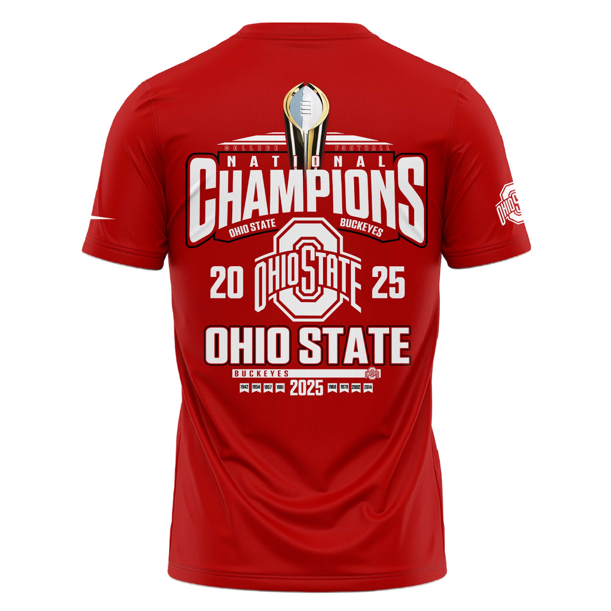 Ohio State Buckeyes National Champions 2025 Tshirt College Football - Famjoys Ohio State Buckeyes National Champions 2025 Tshirt College Football - Famjoys