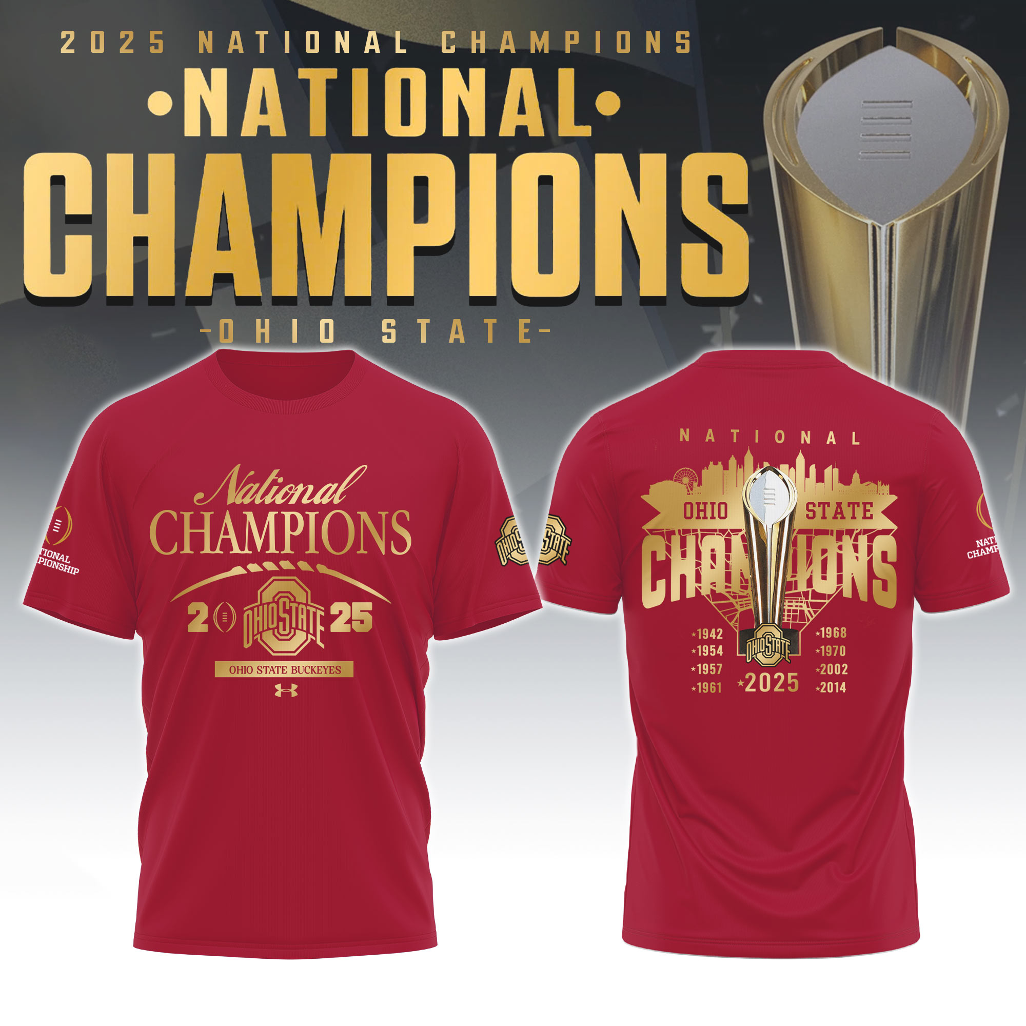 Ohio State Buckeyes   National Champions   TShirts 2025 #3