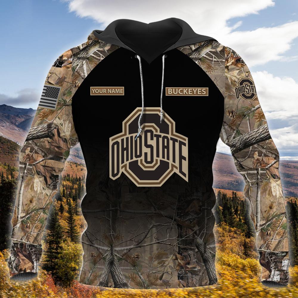 Ohio State Buckeyes Personalized Hunting Camo Hoodie,T-Shirt, Sweatshirt, Zipper - Famjoys Ohio State Buckeyes Personalized Hunting Camo Hoodie,T-Shirt, Sweatshirt, Zipper - Famjoys