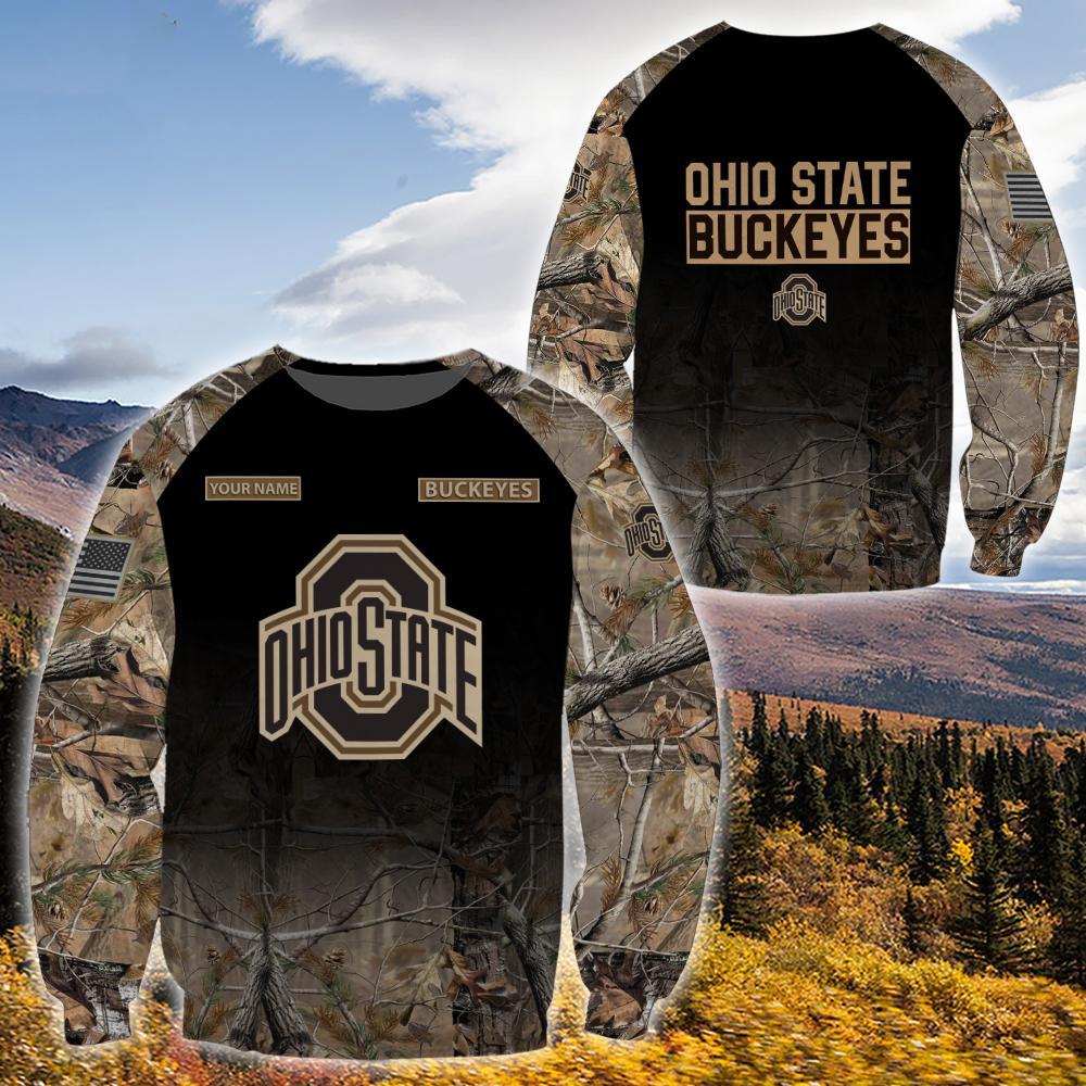 Ohio State Buckeyes Personalized Hunting Camo Hoodie,T-Shirt, Sweatshirt, Zipper - Famjoys Ohio State Buckeyes Personalized Hunting Camo Hoodie,T-Shirt, Sweatshirt, Zipper - Famjoys
