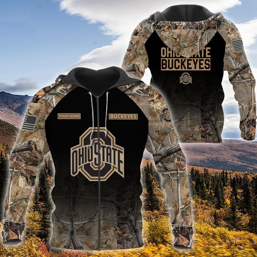 Ohio State Buckeyes Personalized Hunting Camo Hoodie,T-Shirt, Sweatshirt, Zipper - Famjoys Ohio State Buckeyes Personalized Hunting Camo Hoodie,T-Shirt, Sweatshirt, Zipper - Famjoys