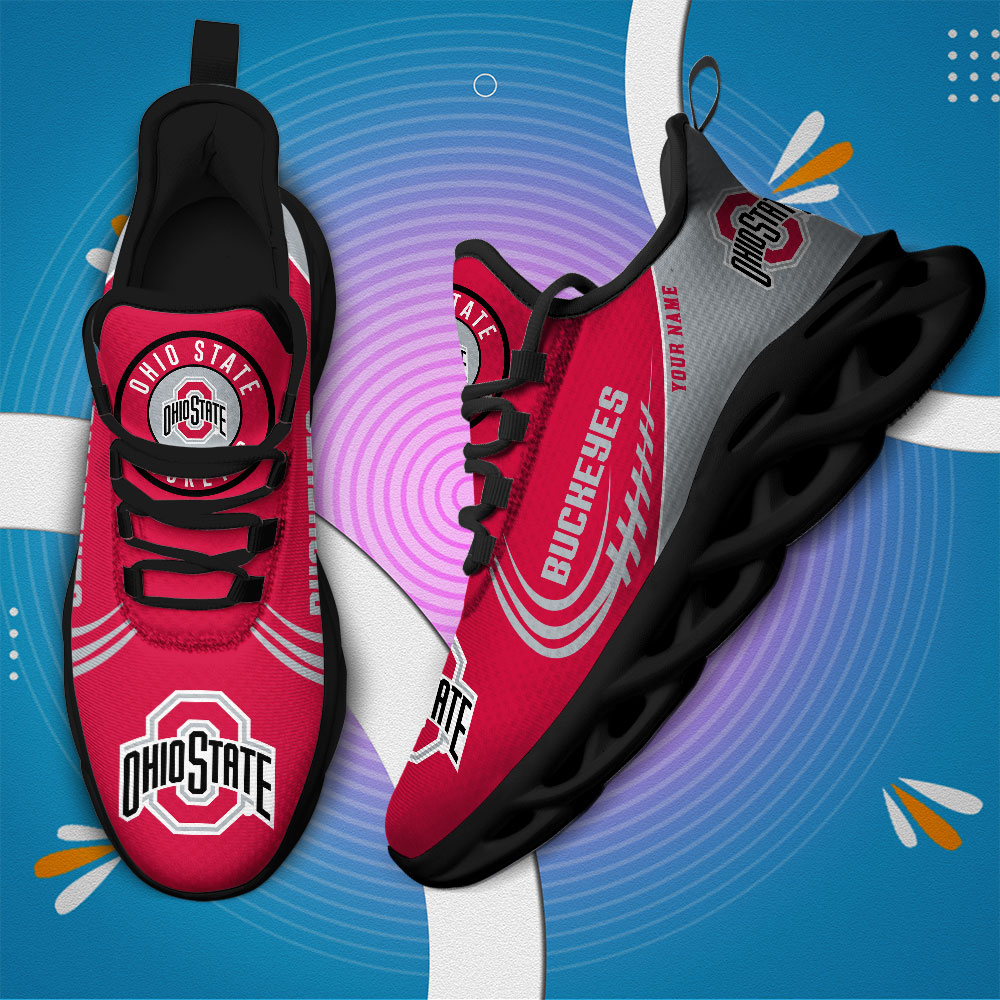 Ohio State Buckeyes PERSONALIZED MAX SOUL SHOES T1 - Famjoys Ohio State Buckeyes PERSONALIZED MAX SOUL SHOES T1 - Famjoys