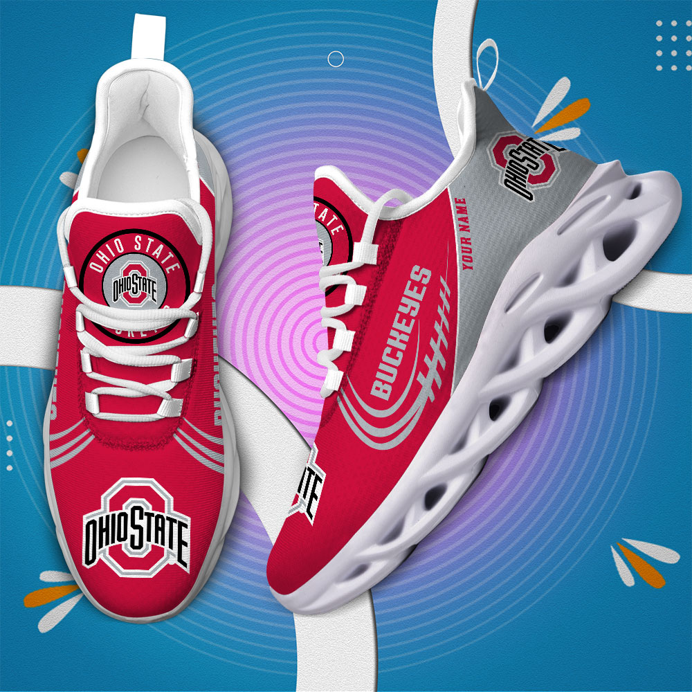 Ohio State Buckeyes PERSONALIZED MAX SOUL SHOES T1 - Famjoys Ohio State Buckeyes PERSONALIZED MAX SOUL SHOES T1 - Famjoys