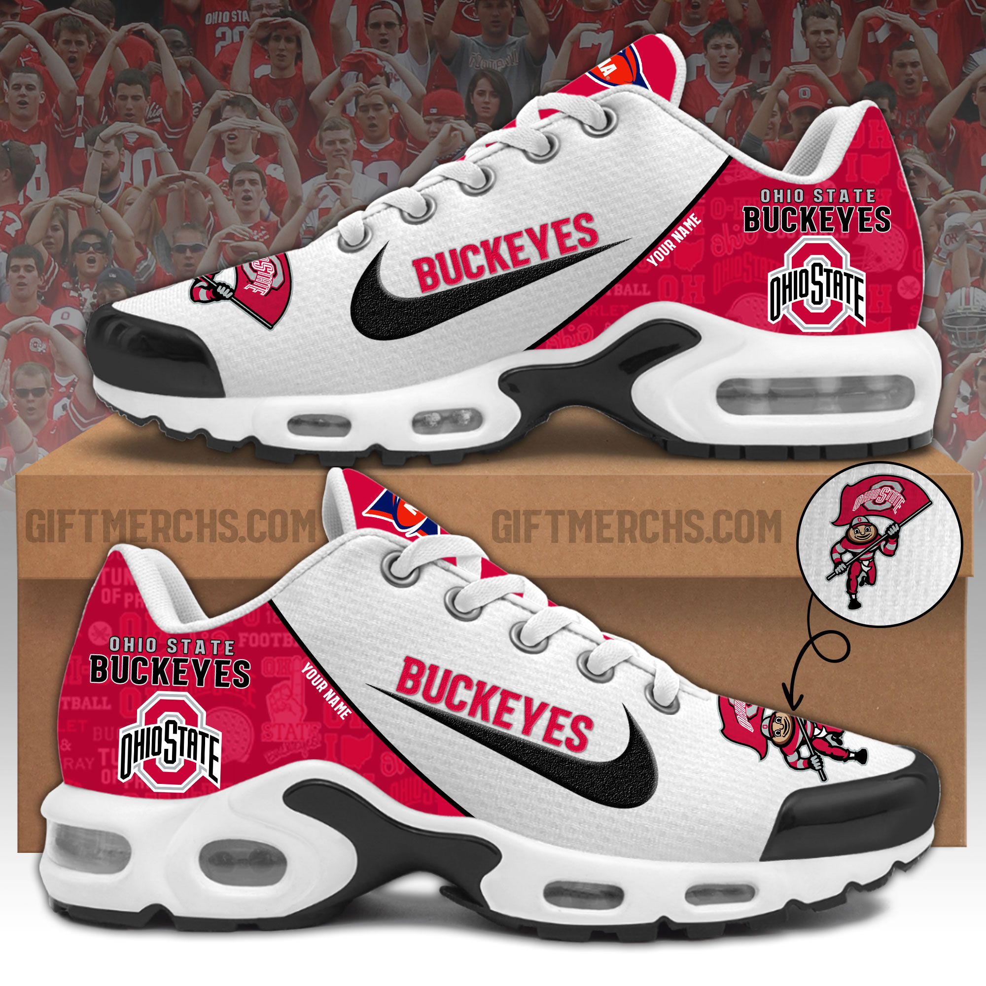 Ohio State Buckeyes Personalized Shoes - Famjoys Ohio State Buckeyes Personalized Shoes - Famjoys