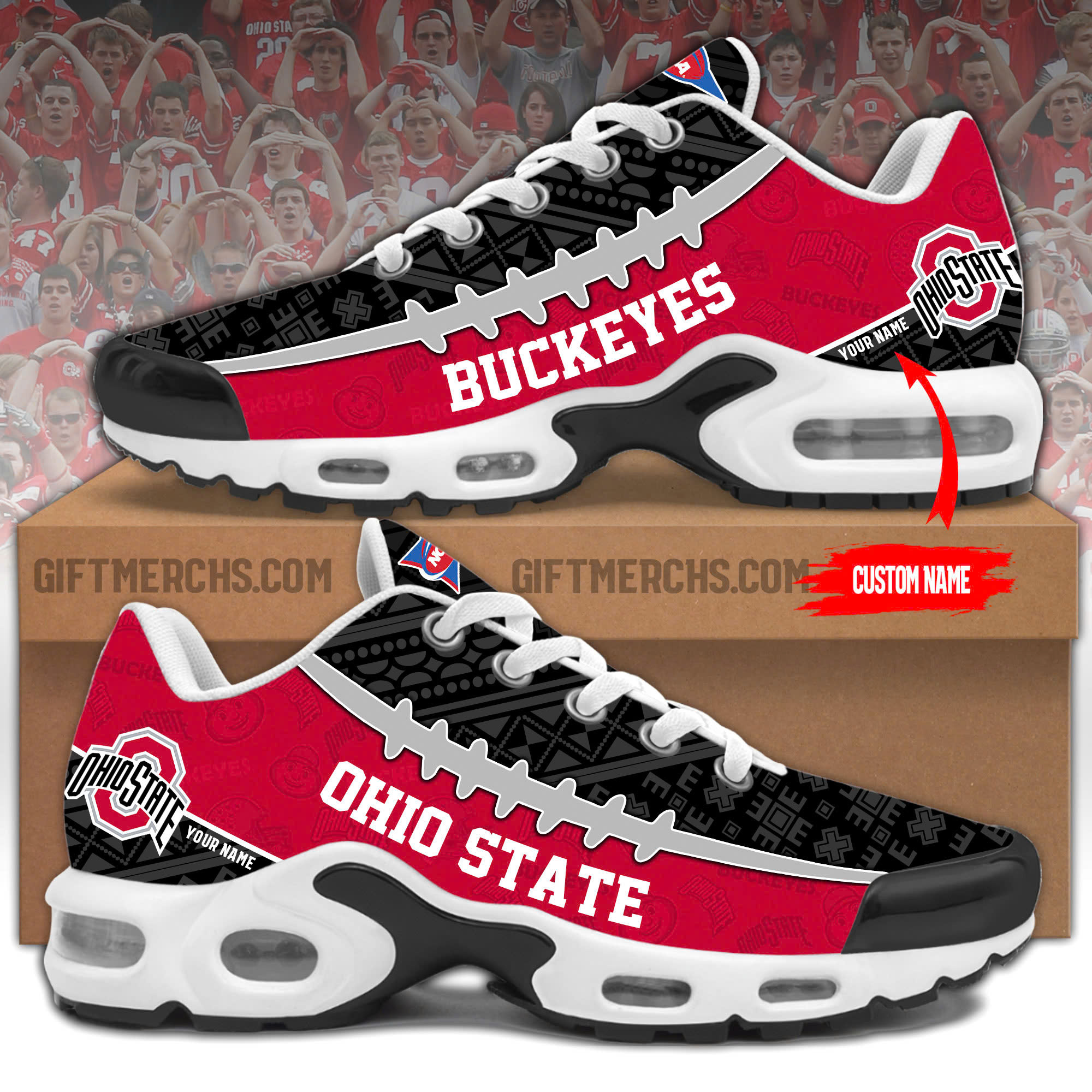 Ohio State Buckeyes Personalized Shoes - Famjoys Ohio State Buckeyes Personalized Shoes - Famjoys