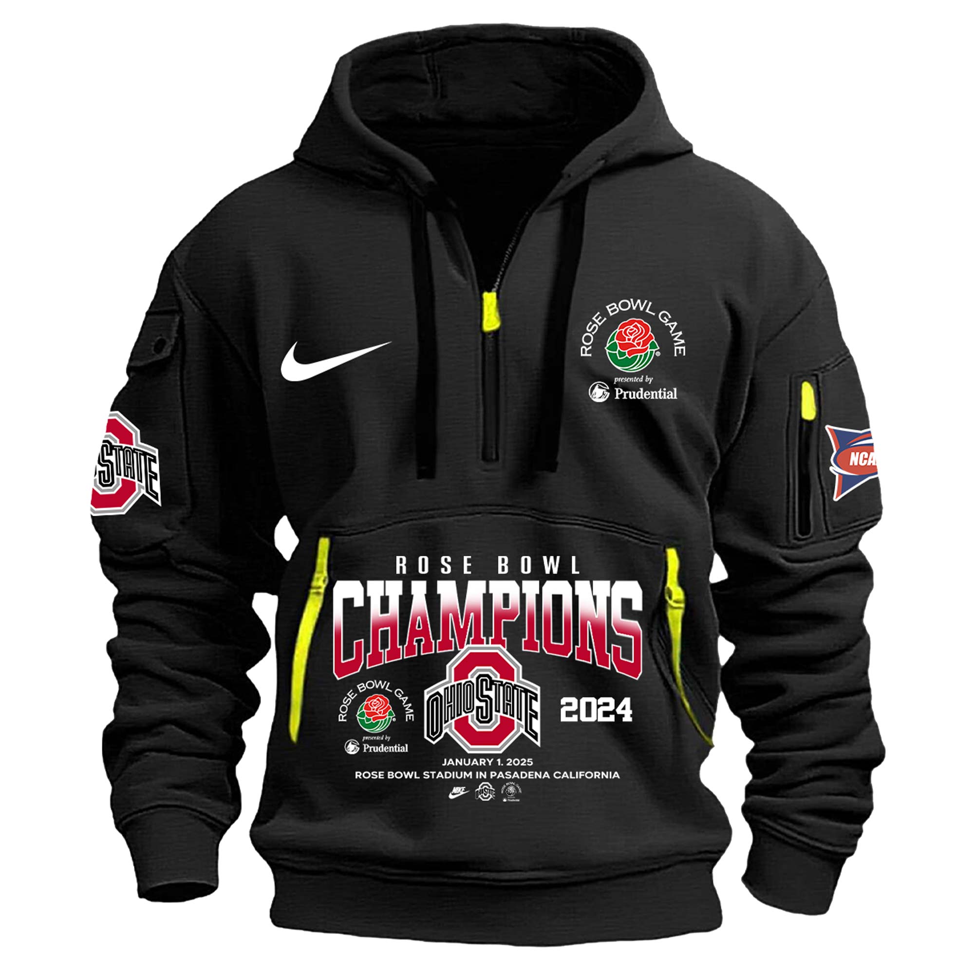 Ohio State Buckeyes Rose Bowl Champions New Hoodie 2025 - Famjoys Ohio State Buckeyes Rose Bowl Champions New Hoodie 2025 - Famjoys