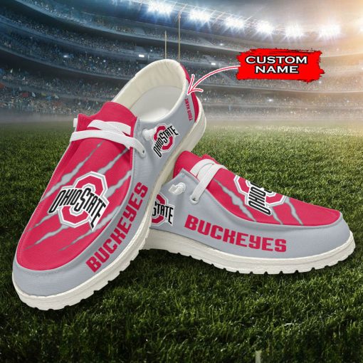 Ohio State Buckeyes Scratch Hey Dude Shoes - Famjoys Ohio State Buckeyes Scratch Hey Dude Shoes - Famjoys