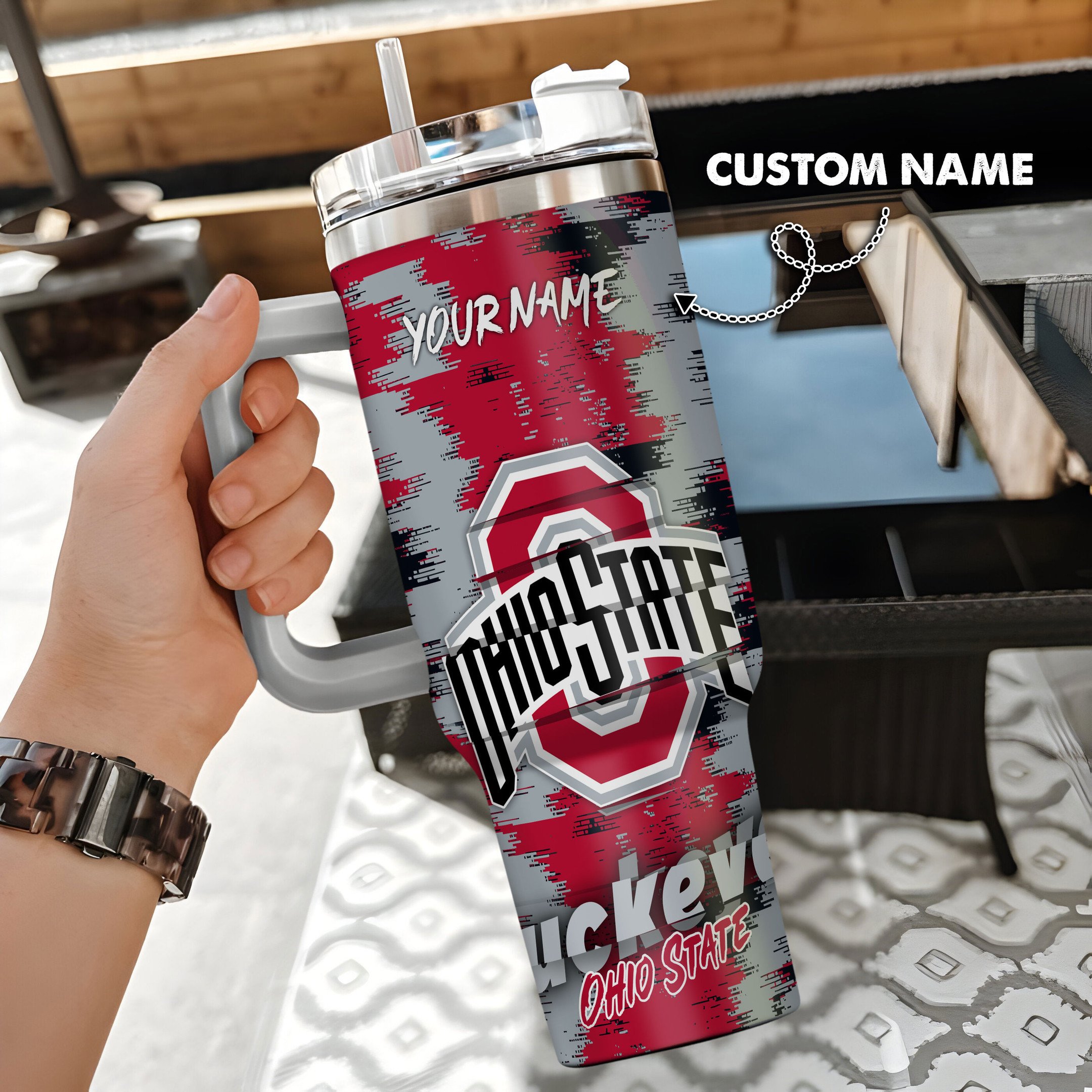 Ohio State Buckeyes Stanley Tumbler - Famjoys Ohio State Buckeyes Stanley Tumbler - Famjoys