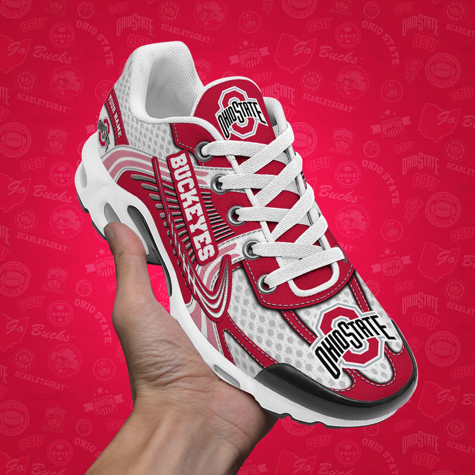 Ohio State Buckeyes TN Shoes Custom Your Name, Sport Shoes, Gifts For Fans, Sport Gifts For Him ETRG-62360 - Famjoys Ohio State Buckeyes TN Shoes Custom Your Name, Sport Shoes, Gifts For Fans, Sport Gifts For Him ETRG-62360 - Famjoys