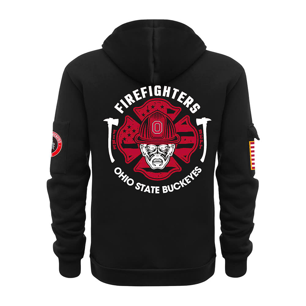 Ohio State Buckeyes x Firefighter Appreciation Night Premium Hoodie - Famjoys Ohio State Buckeyes x Firefighter Appreciation Night Premium Hoodie - Famjoys