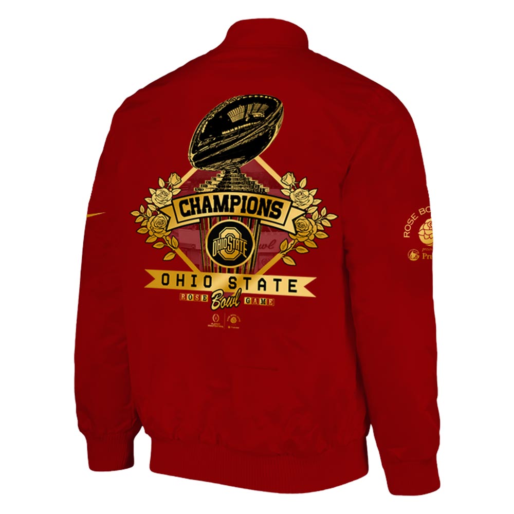 Ohio State Buckeyes x Rose Bowl Champions Bomber v2 - Famjoys Ohio State Buckeyes x Rose Bowl Champions Bomber v2 - Famjoys