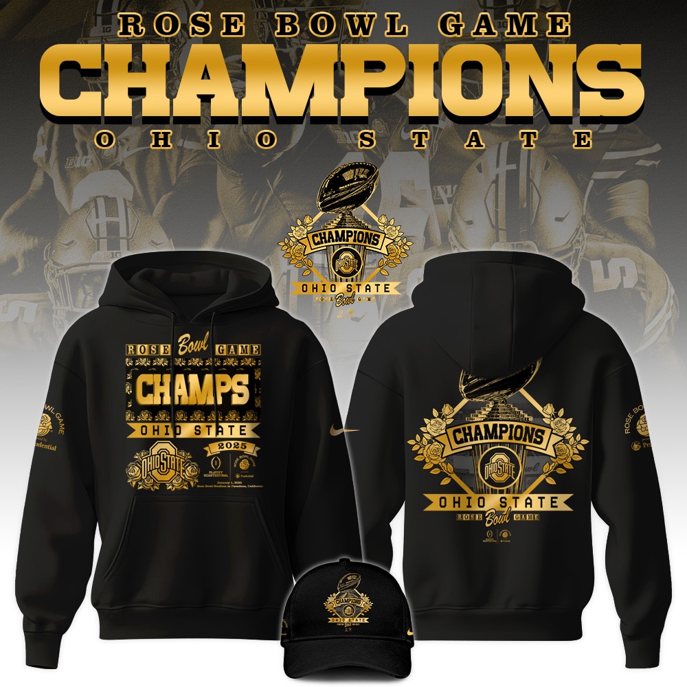 Ohio State Buckeyes x Rose Bowl Champions Hoodie - Famjoys Ohio State Buckeyes x Rose Bowl Champions Hoodie - Famjoys