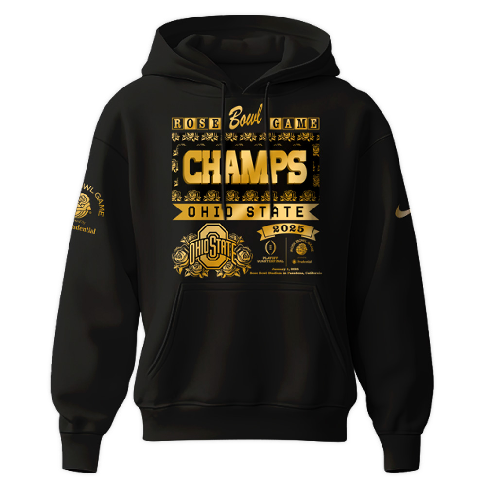 Ohio State Buckeyes x Rose Bowl Champions Hoodie - Famjoys Ohio State Buckeyes x Rose Bowl Champions Hoodie - Famjoys