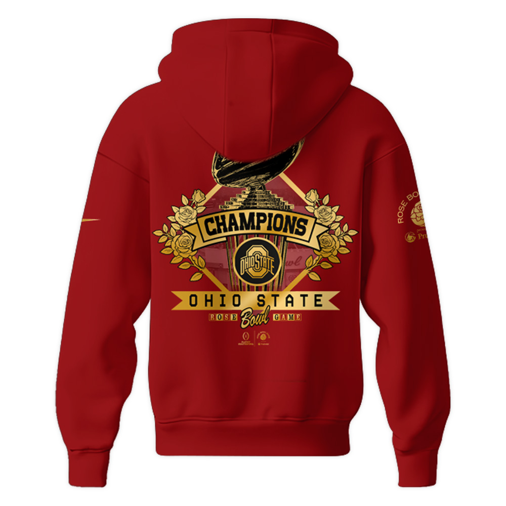 Ohio State Buckeyes x Rose Bowl Champions Hoodie v2 - Famjoys Ohio State Buckeyes x Rose Bowl Champions Hoodie v2 - Famjoys