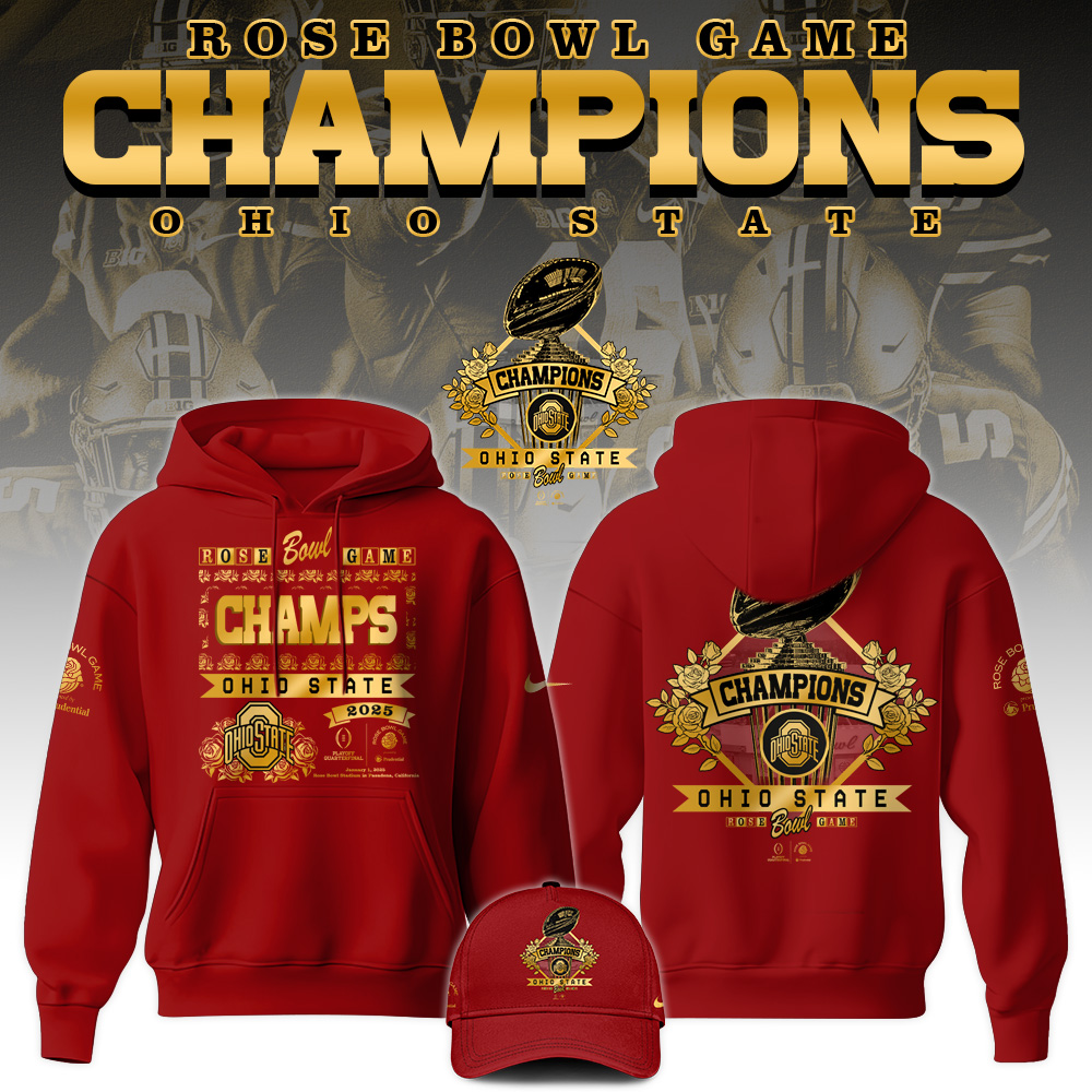 Ohio State Buckeyes x Rose Bowl Champions Hoodie v2 - Famjoys Ohio State Buckeyes x Rose Bowl Champions Hoodie v2 - Famjoys