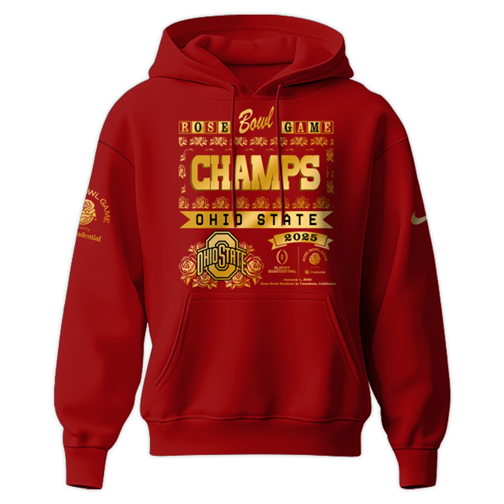 Ohio State Buckeyes x Rose Bowl Champions Hoodie v2 - Famjoys Ohio State Buckeyes x Rose Bowl Champions Hoodie v2 - Famjoys