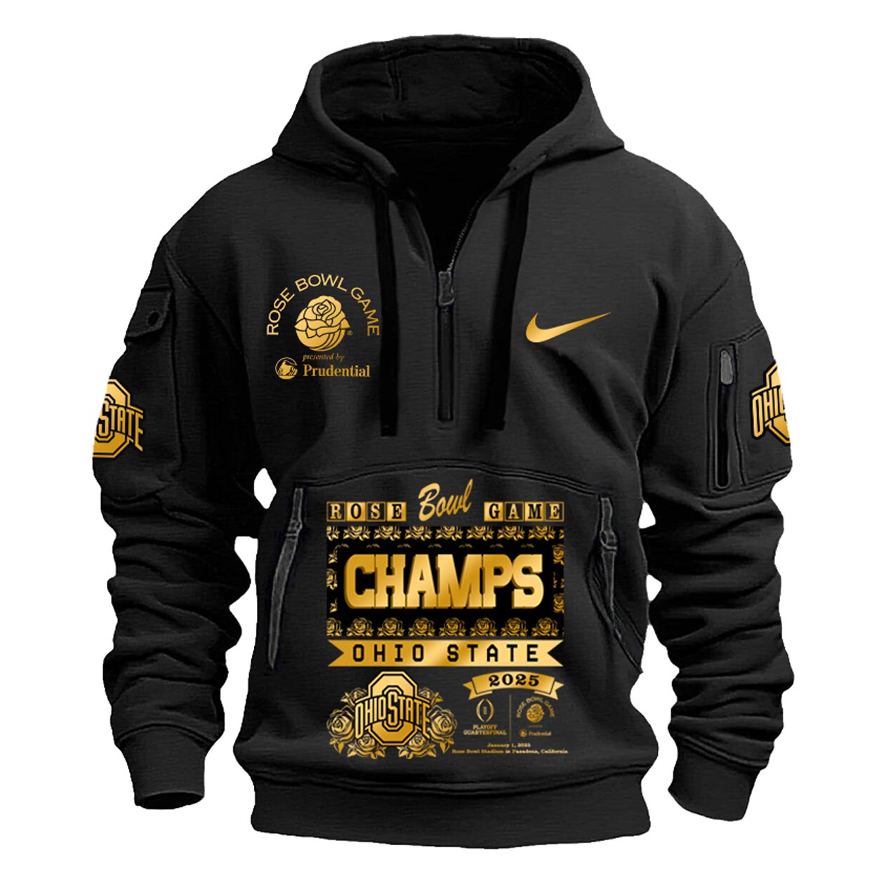Ohio State Buckeyes x Rose Bowl Champions New Hoodie - Famjoys Ohio State Buckeyes x Rose Bowl Champions New Hoodie - Famjoys