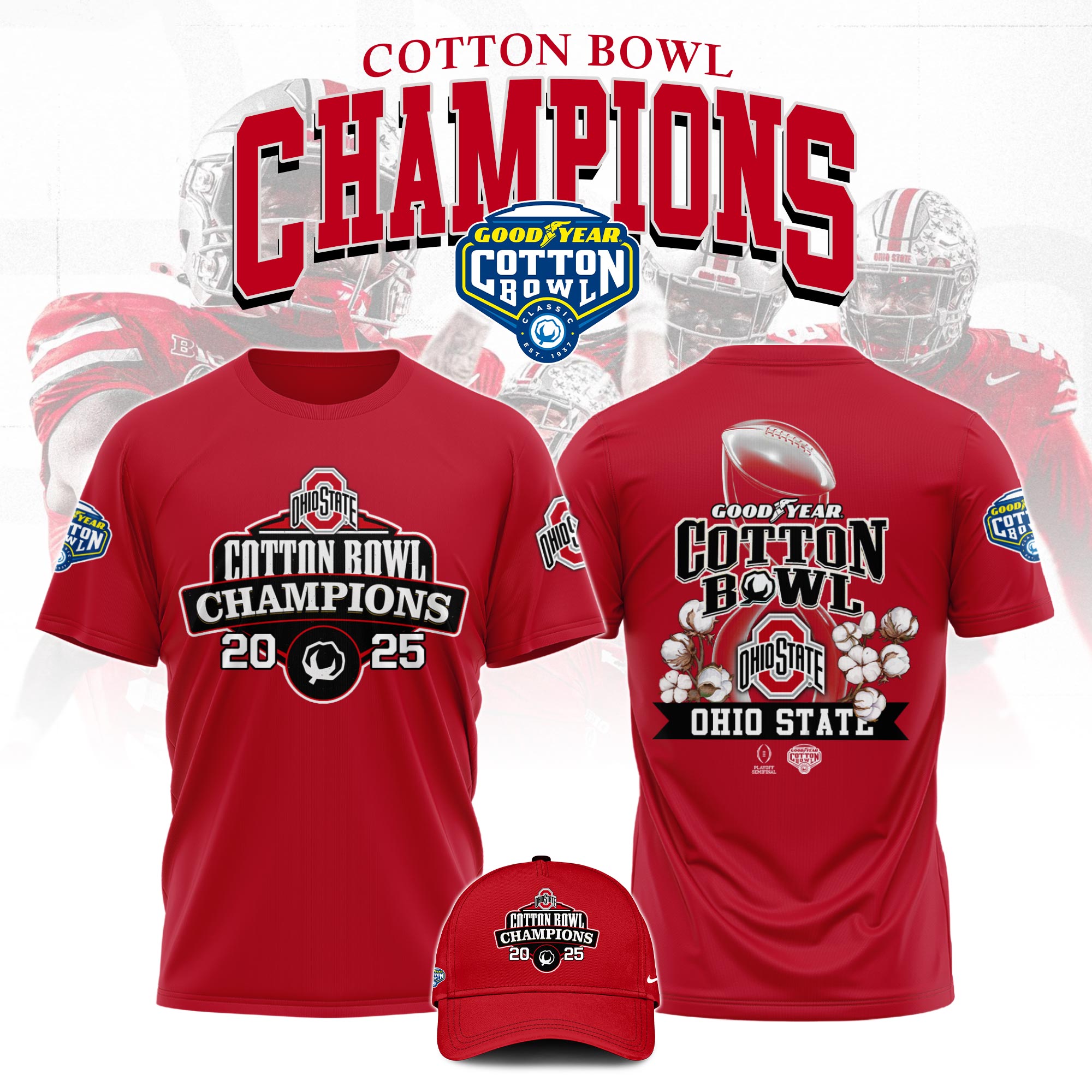 Ohio State   Cotton Bowl Champions   Tshirt 2025