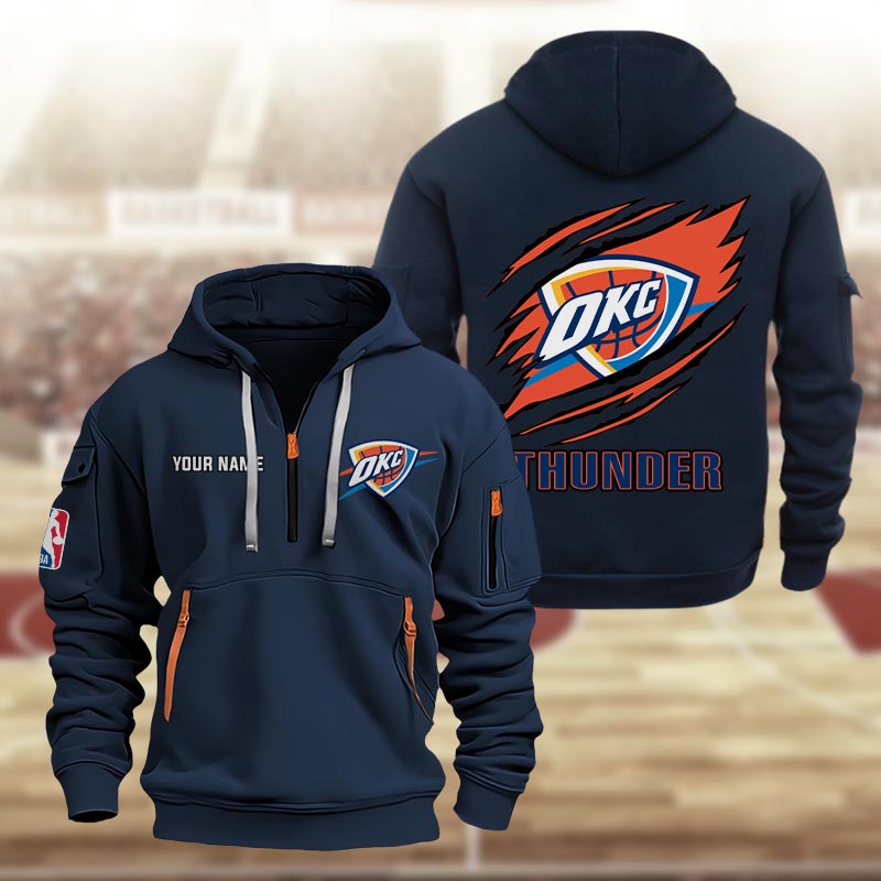 Oklahoma City Thunder Heavy Hoodie - Famjoys Oklahoma City Thunder Heavy Hoodie - Famjoys
